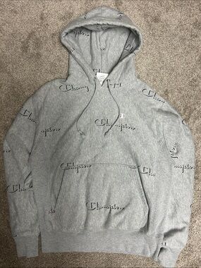 Vintage Champion Reverse Weave All Over Print Hoodie